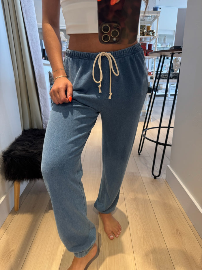 Downtown Knit Denim Jogger Calypso Blue Indigo