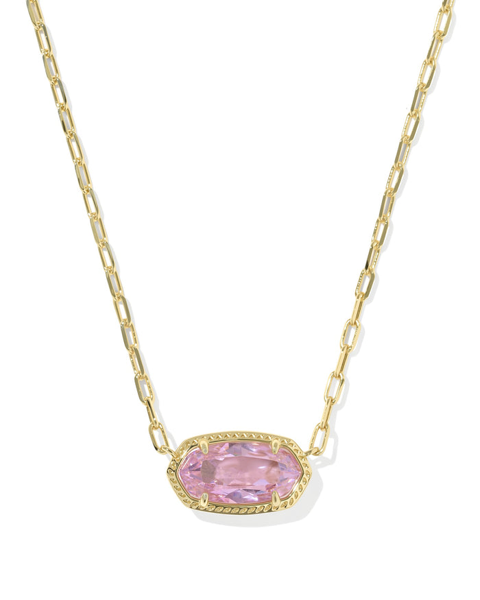 Elisa Luxe Gold Short Pendant Necklace