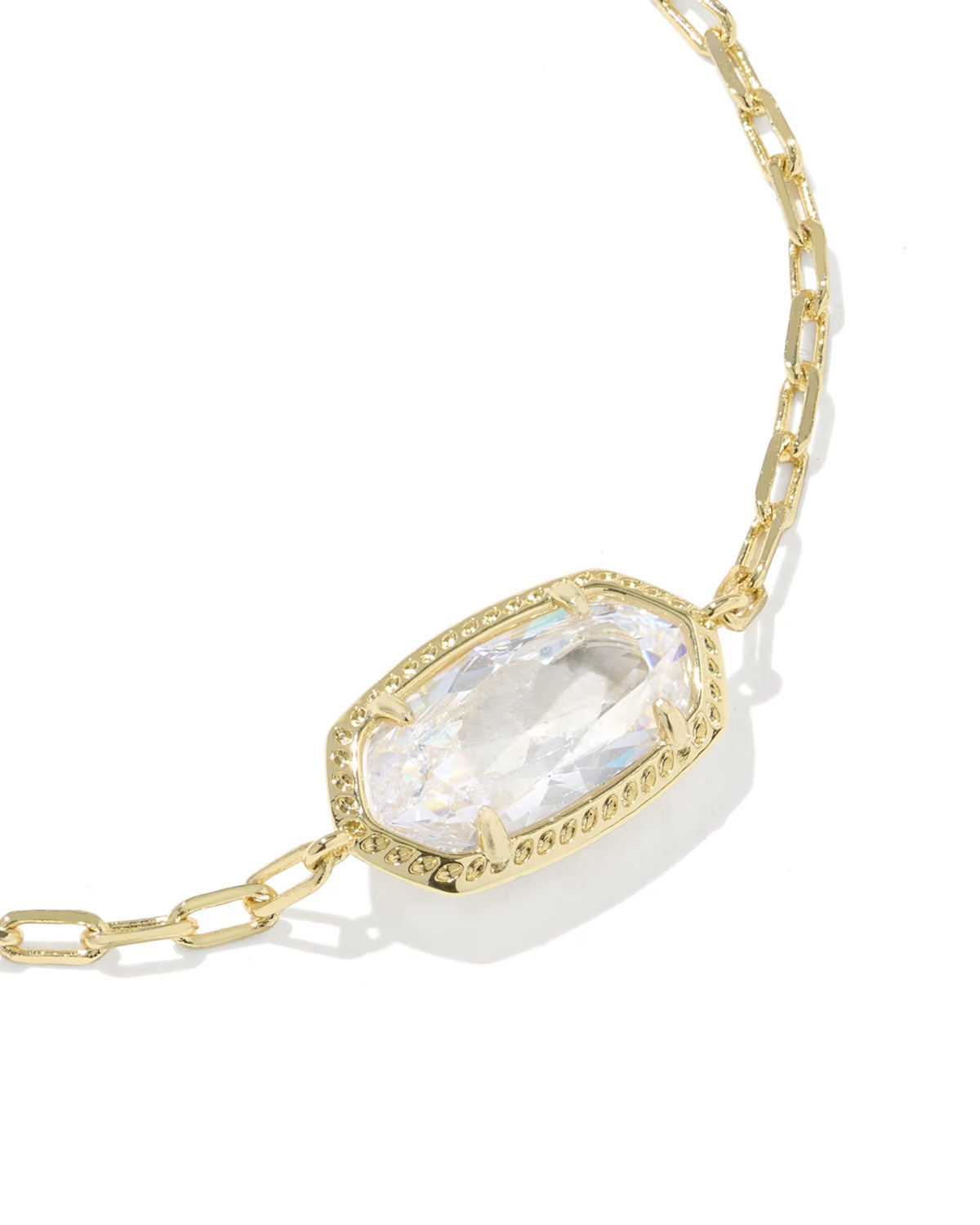 Elaine Luxe Chain Bracelet White