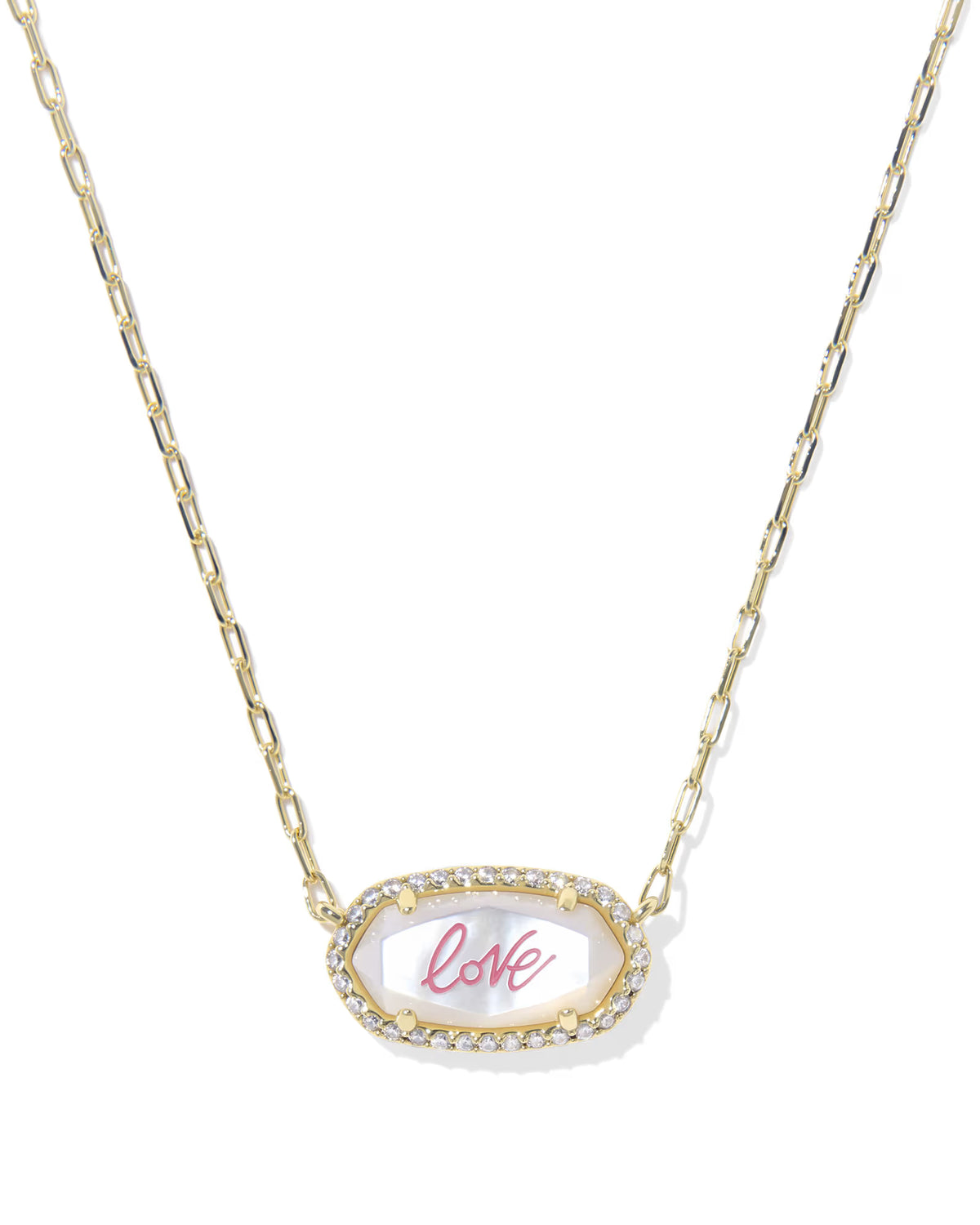 Elisa Pave Short Pendant Necklace