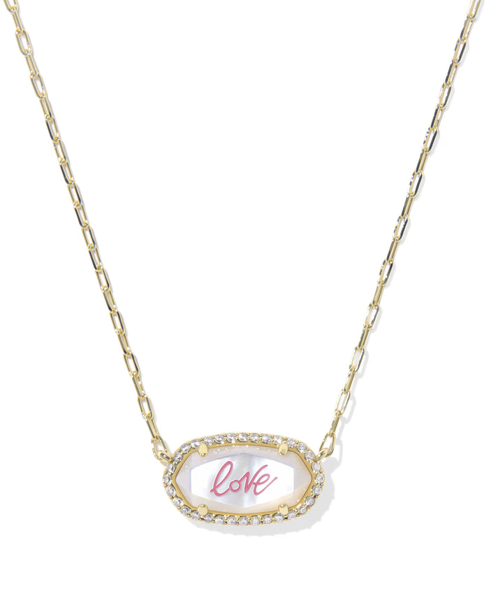 Elisa Pave Short Pendant Necklace