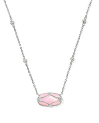 Elisa Lattice Frame Short Pendant Necklace