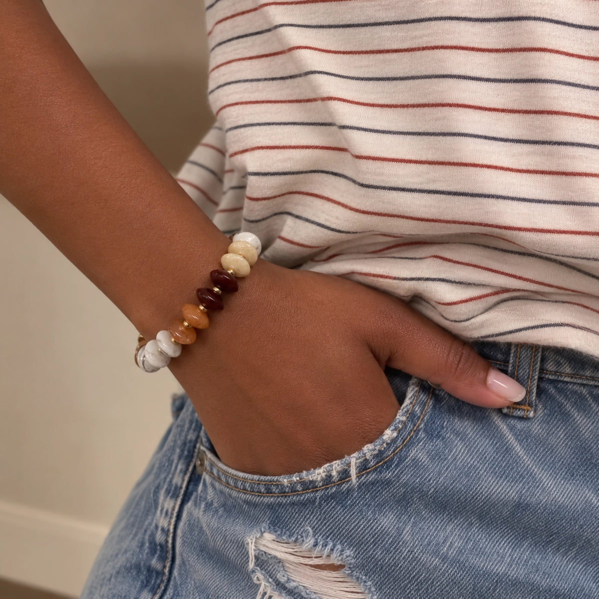 Organic Pebble Stretch Bracelet