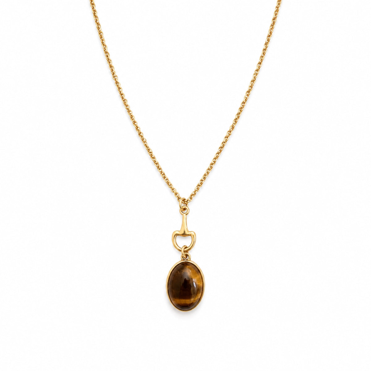 Equestrian Bit Natural Stone Necklace