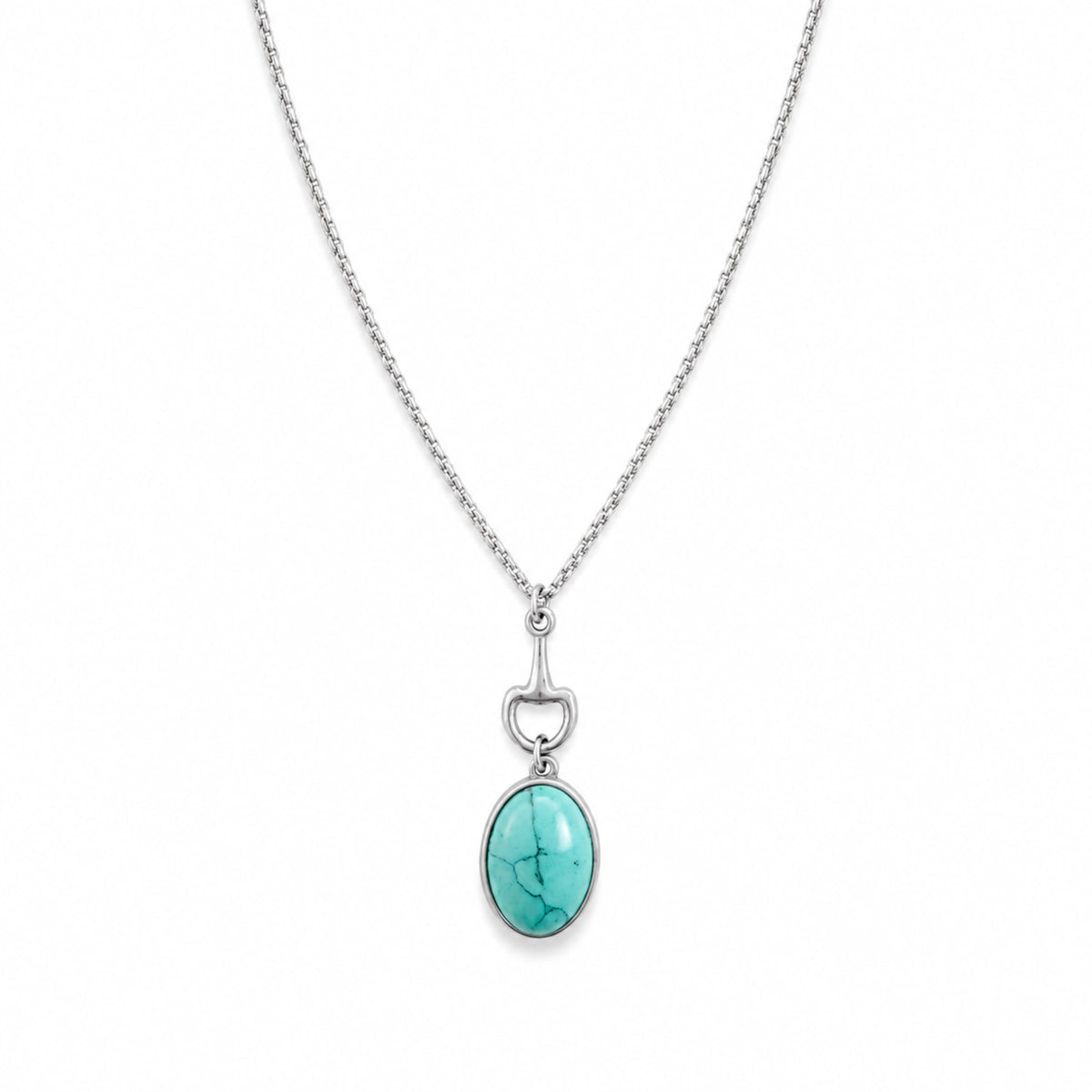 Equestrian Bit Natural Stone Necklace