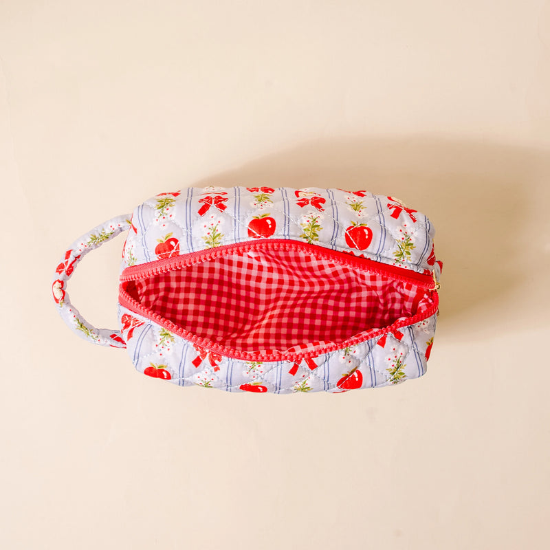 Essentials Quilted Cosmetic Pouch