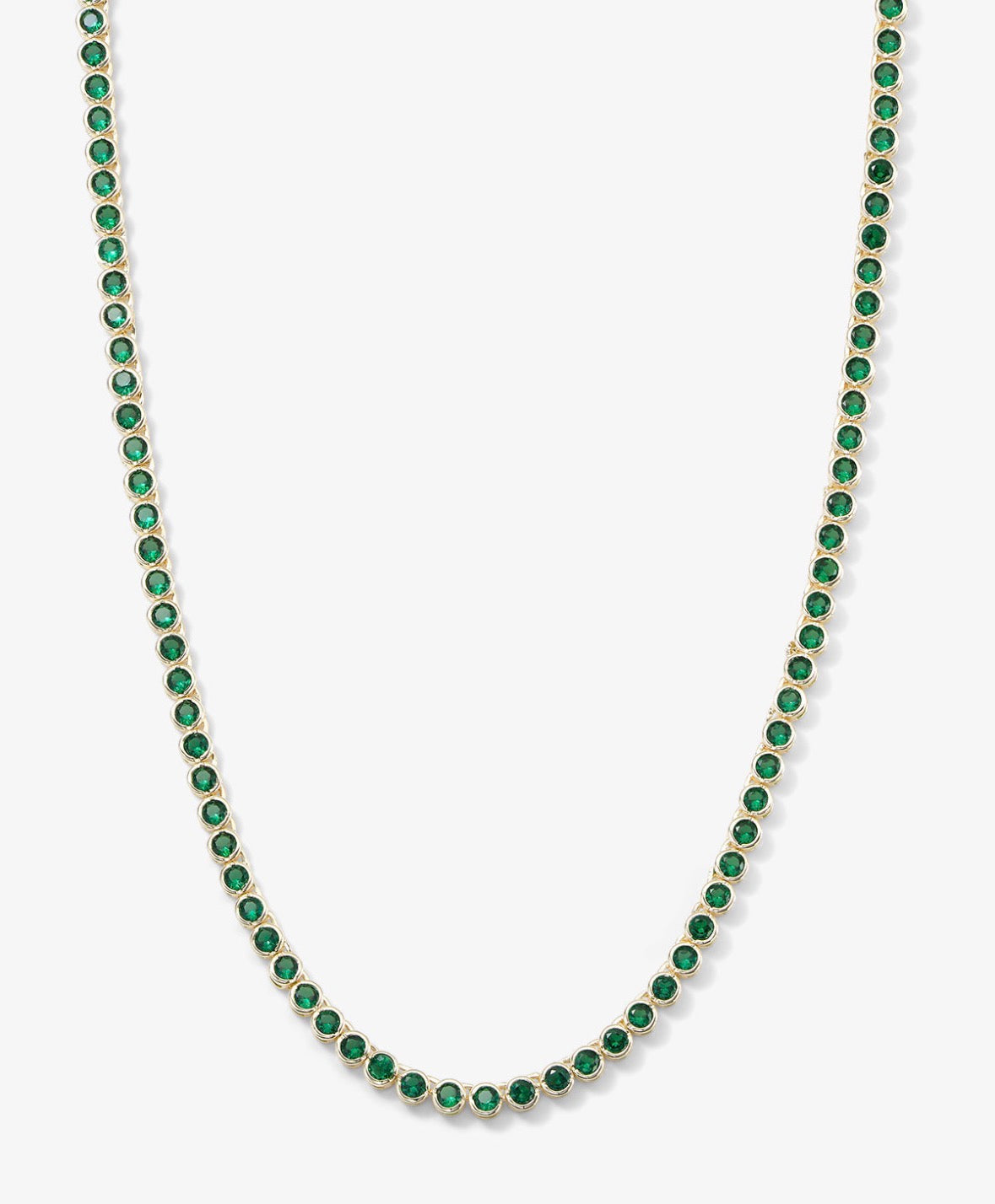 Emerald Baroness Tennis Necklace