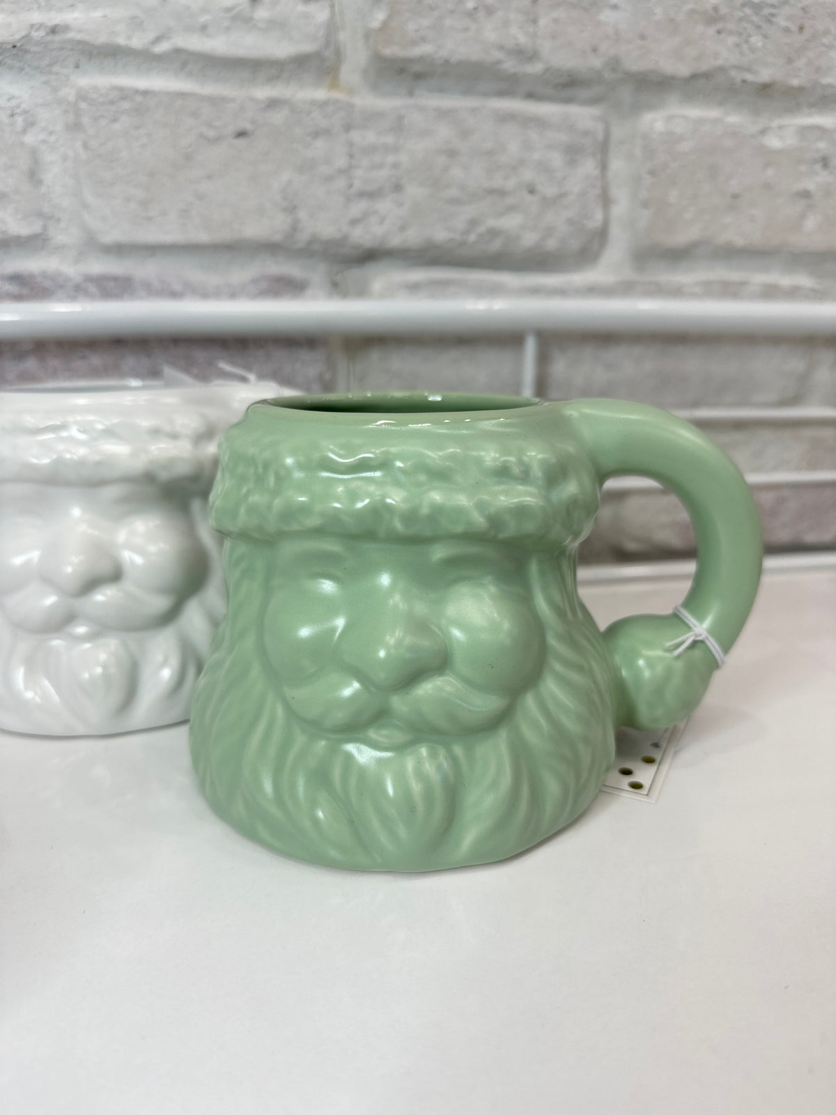 Green Santa Face Mug