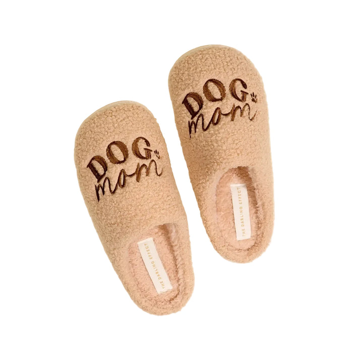 Fuzzy Slippers Dog Mom