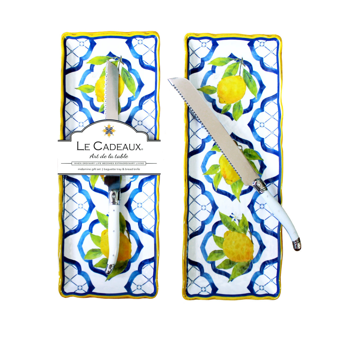 Baguette Tray W. Bread Knife Gift Set Palermo