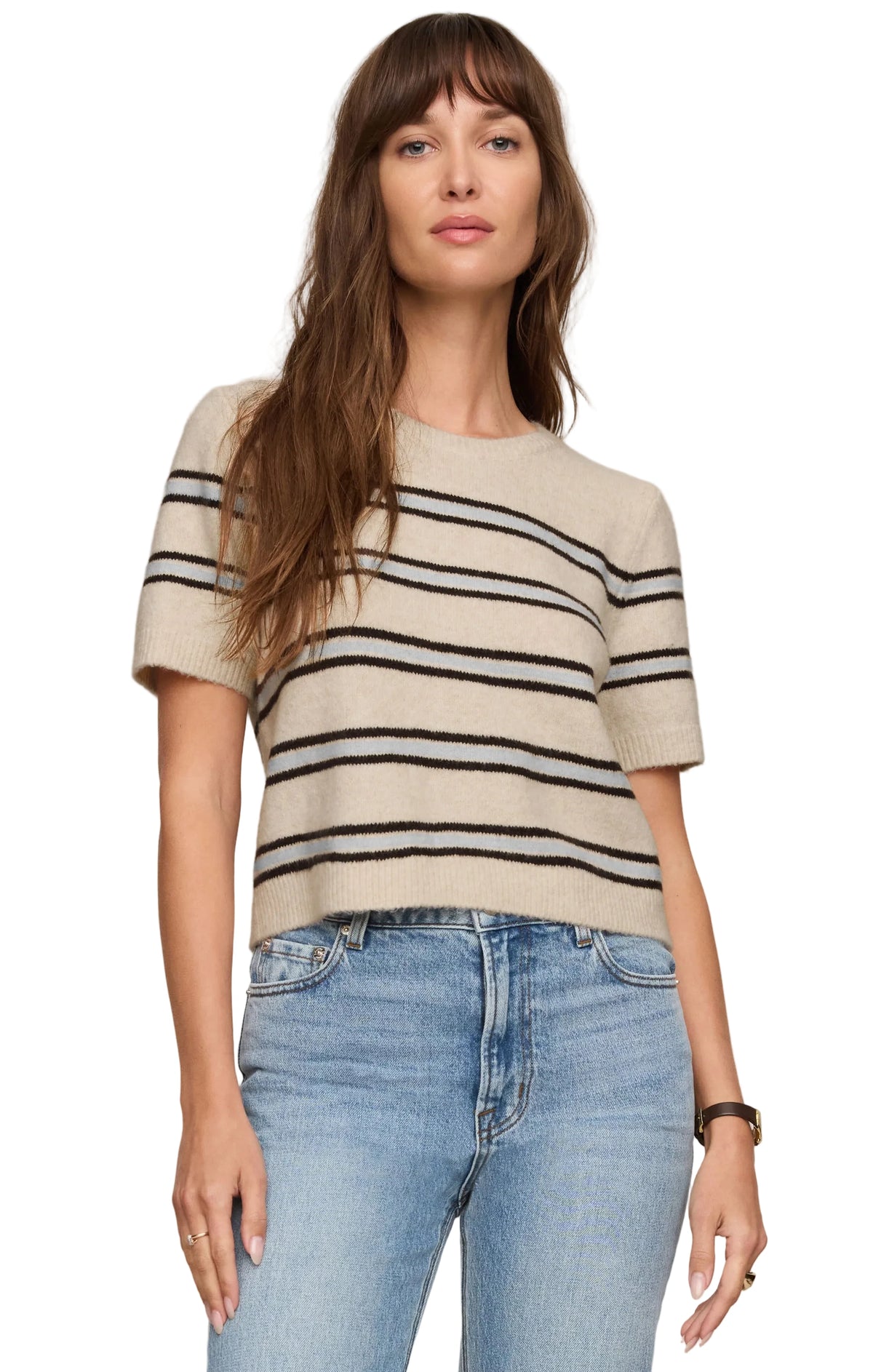 Gatewood Stripe Sweater Light Oatmeal Heather