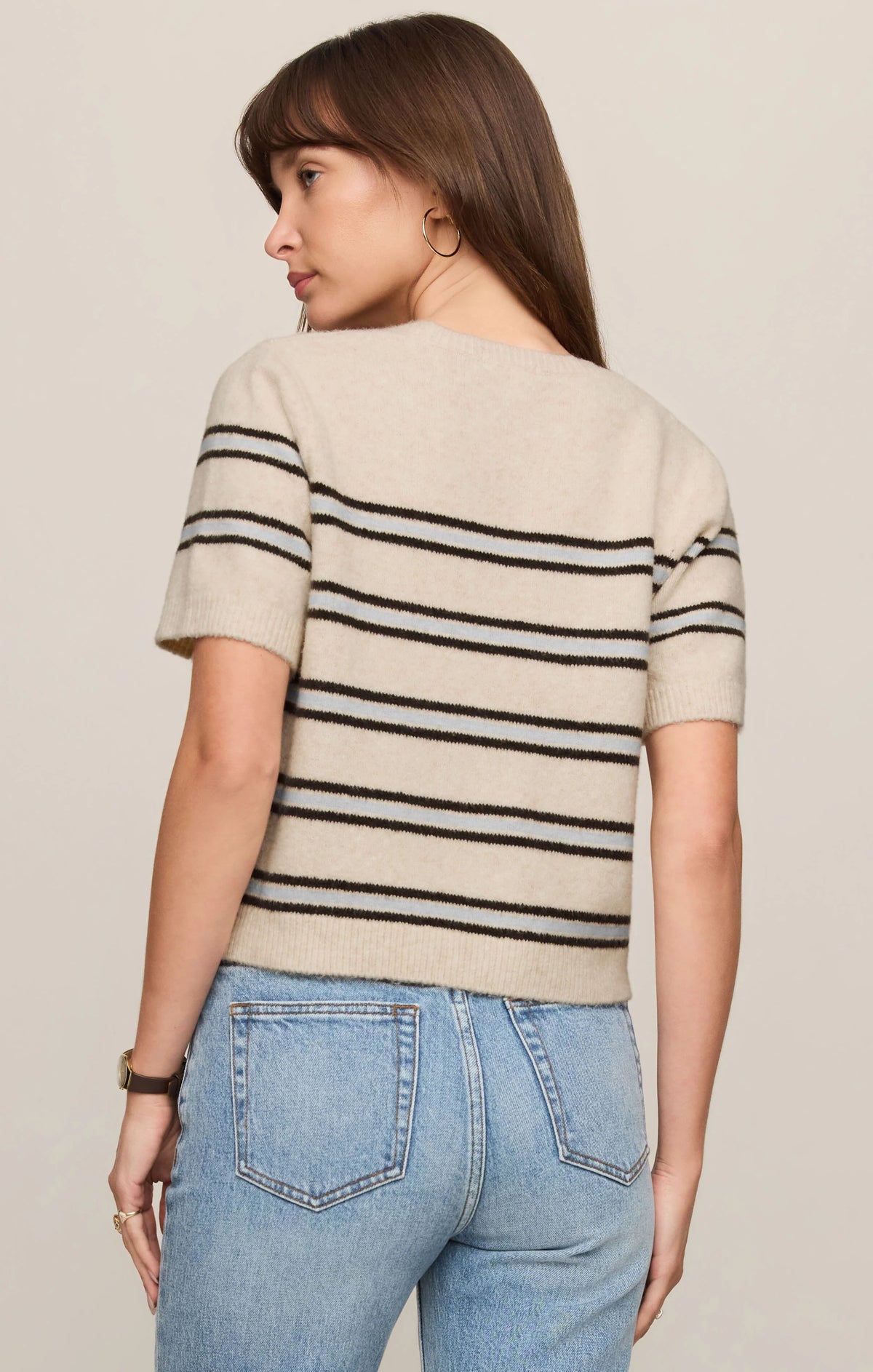 Gatewood Stripe Sweater Light Oatmeal Heather