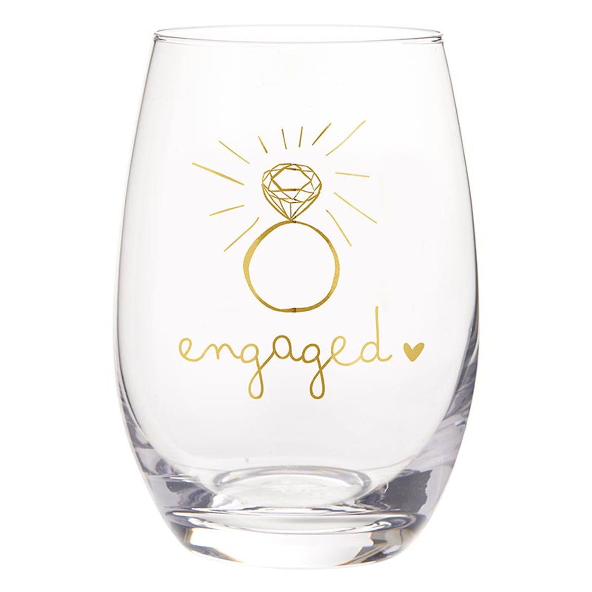 Wedding Glass Engaged