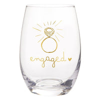 Wedding Glass Engaged