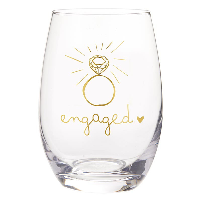 Wedding Glass Engaged