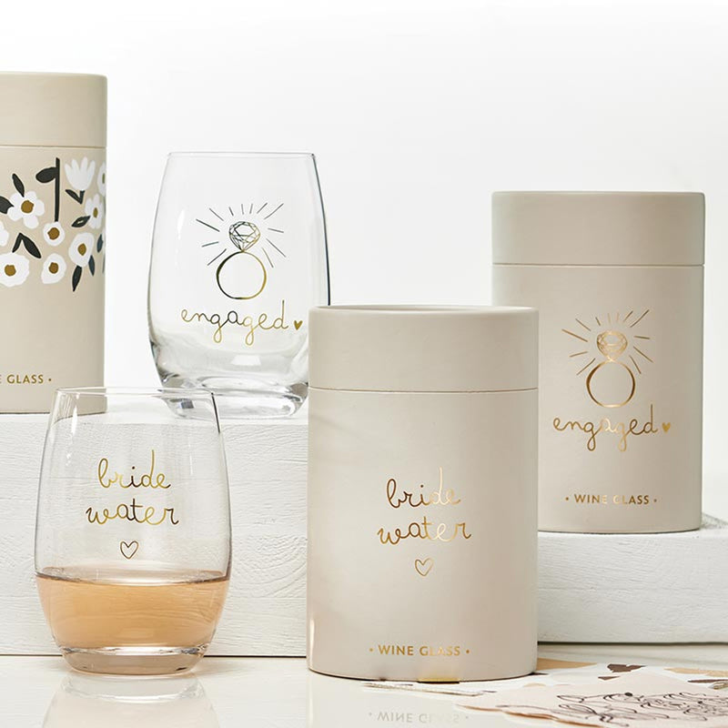 Wedding Glass Engaged