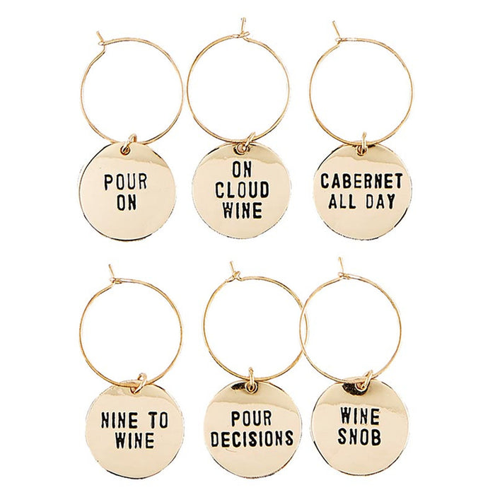Gold Boxed Wine Charms