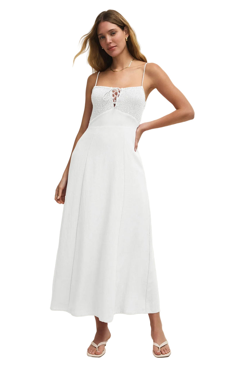 Granada Maxi Dress White-FINAL SALE