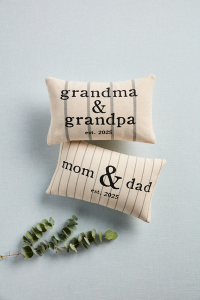 Grandma Grandpa Est. 2025 Pillow