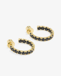 .75" Heiress Hoops in Gold Black