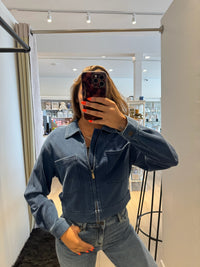 Heritage Knit Denim Jacket Indigo