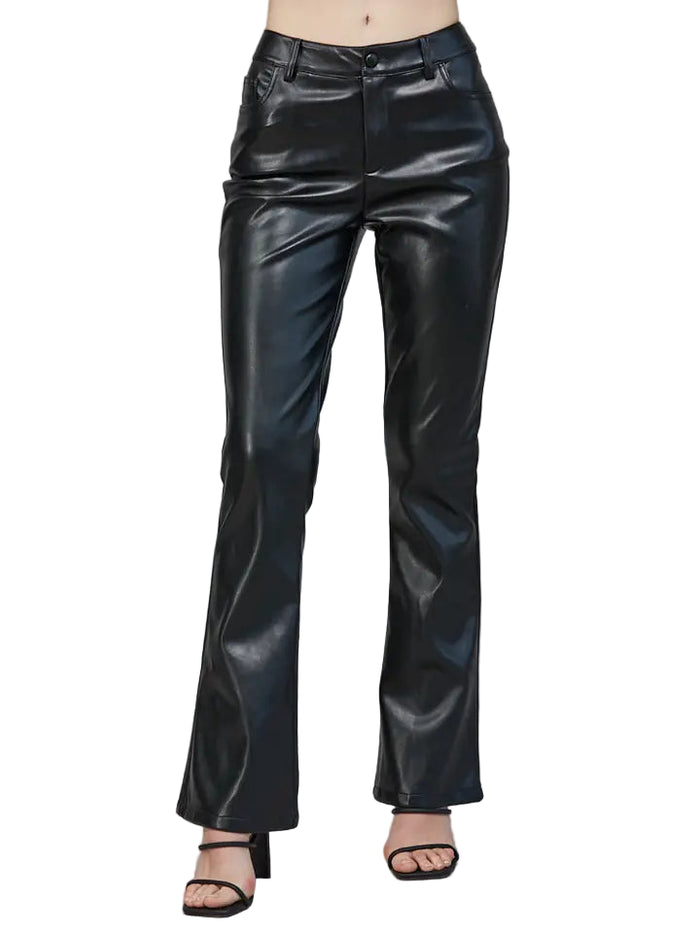High Waisted Faux Leather Pant