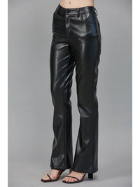 High Waisted Faux Leather Pant