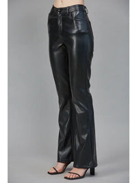 High Waisted Faux Leather Pant