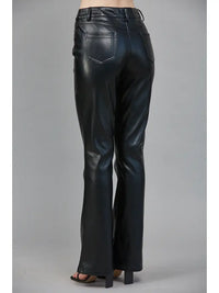 High Waisted Faux Leather Pant