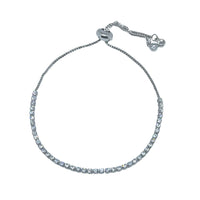 Steph Silver Sliders Diamond Chain Bracelet