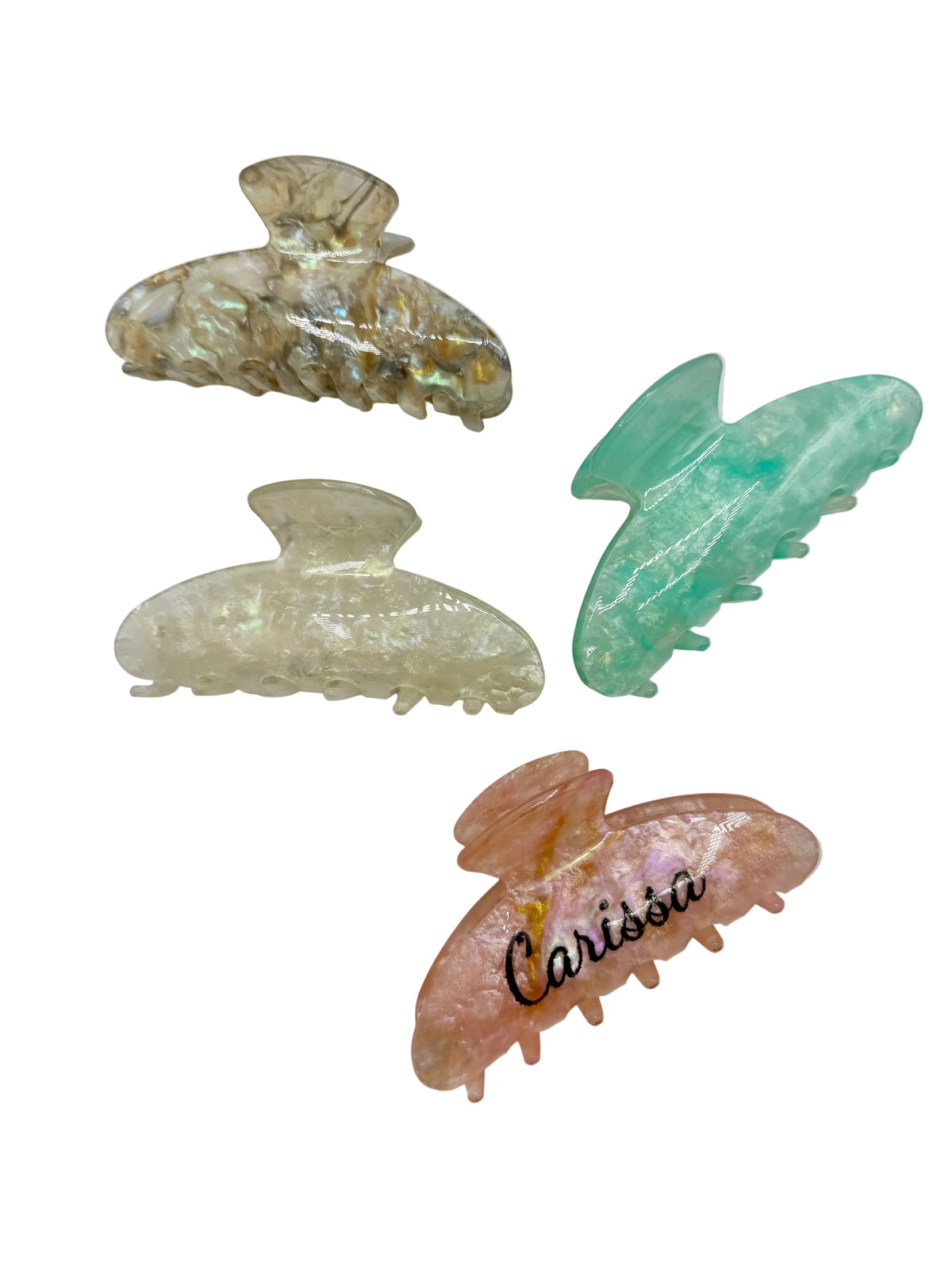 CUSTOM Engraved Claw Clips