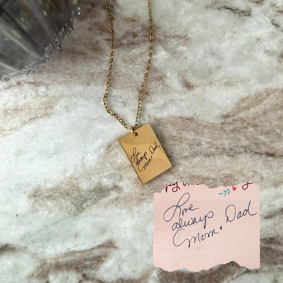 CUSTOM Engraved Pendant Necklace