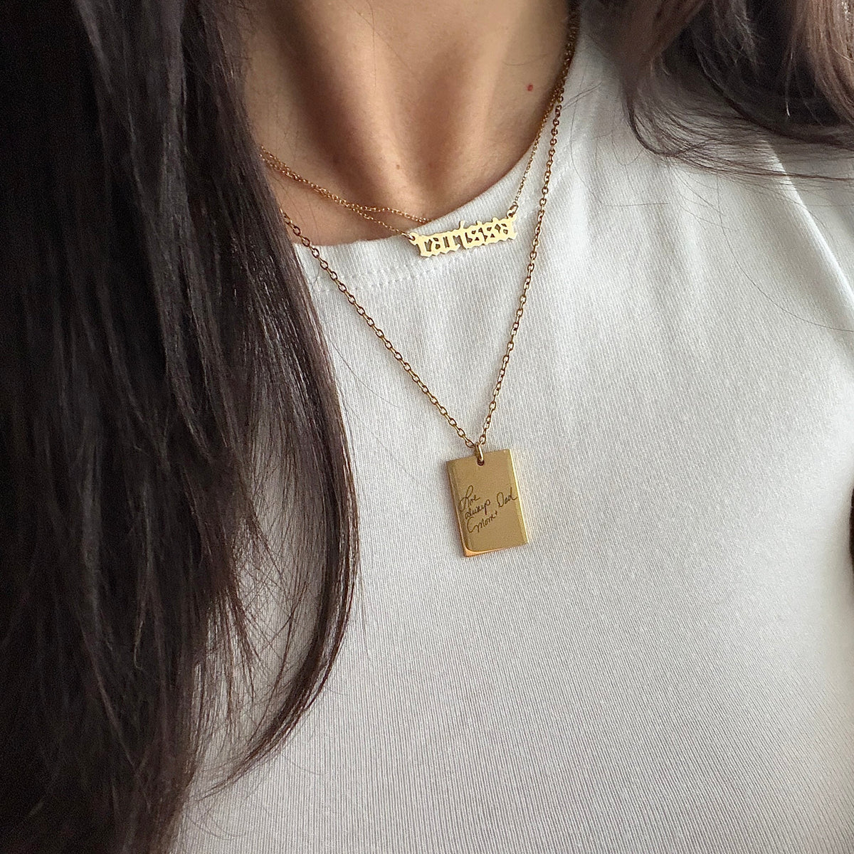 CUSTOM Engraved Pendant Necklace