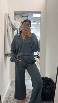 Mountain Grey Cloud Fleece Flare Pant