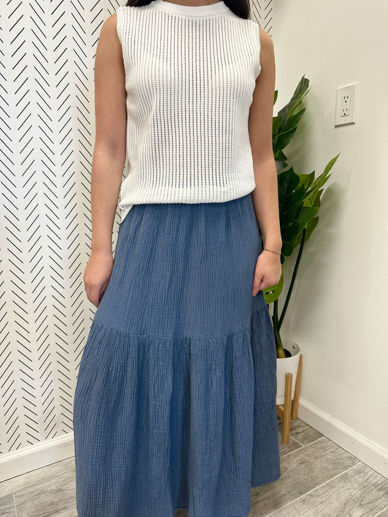Aegean Tiered Maxi Skirt
