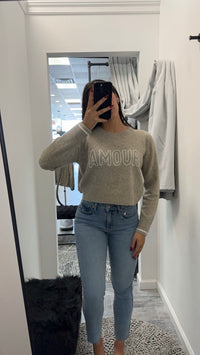 Amour Milan Sweater Heather Taupe