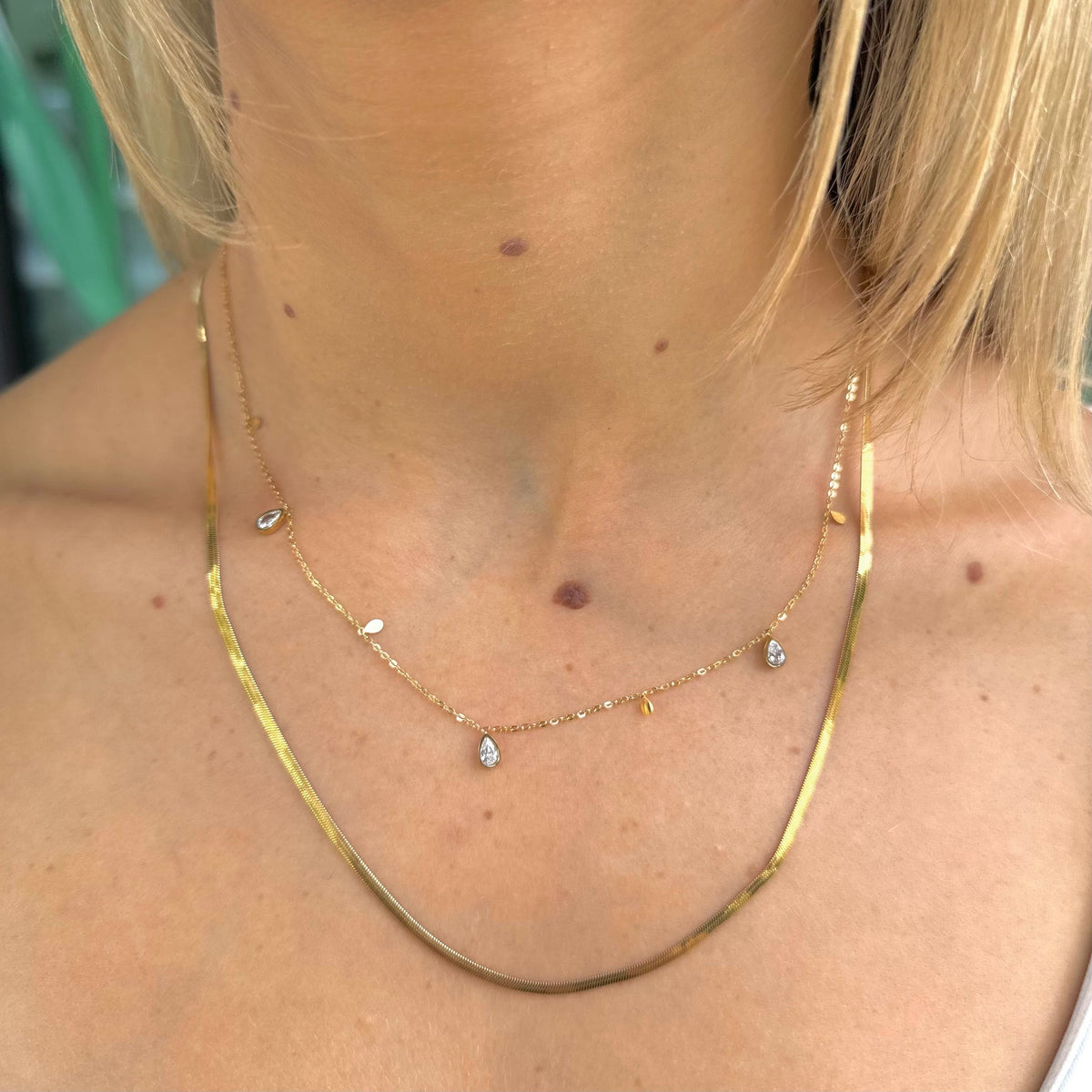 Kate Crystal Teardrop Necklace