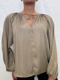 Solid Satin Blouse