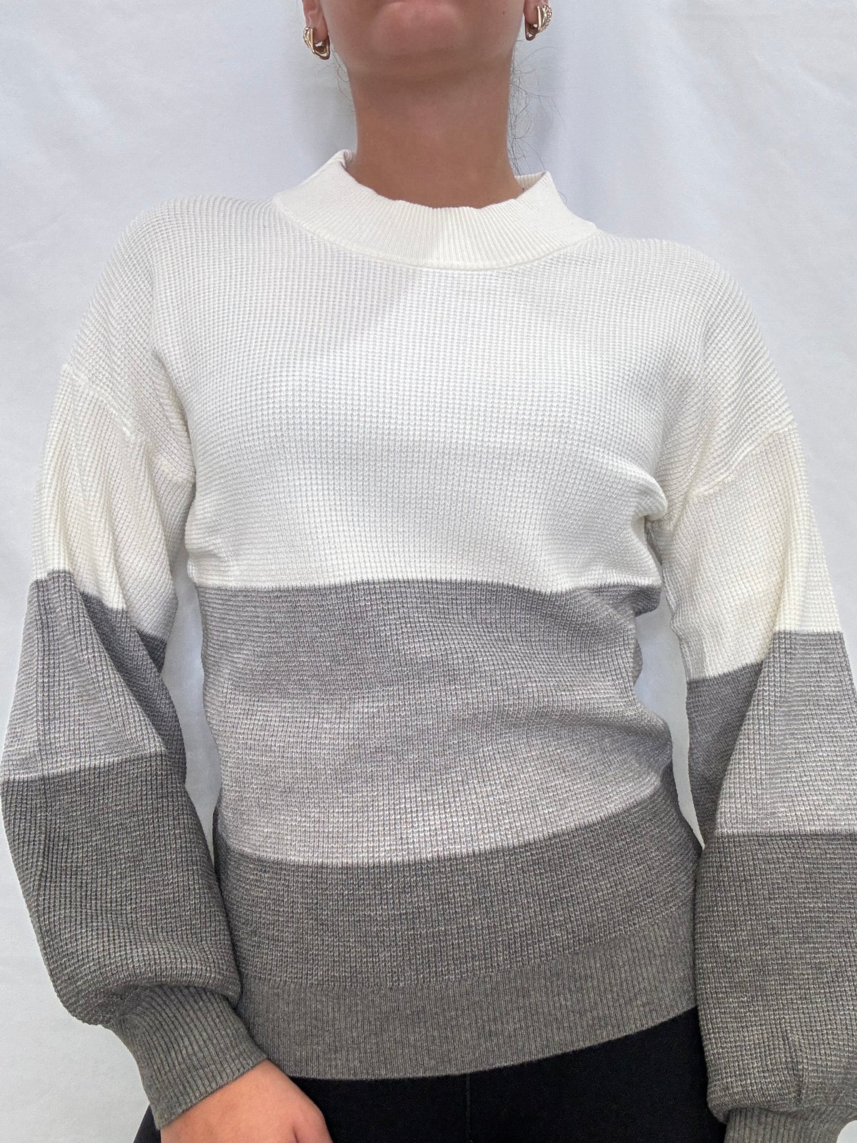 Ivory Mock Neck Sweater