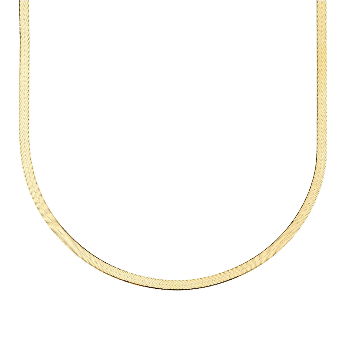Isabella Herringbone Necklace Gold
