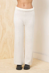 Ivory Sweater Terry Wide Leg Pant