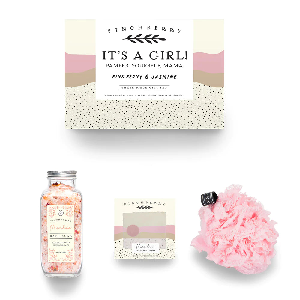 3 pc Gift Set - It's A Girl! - Baby Shower Gift