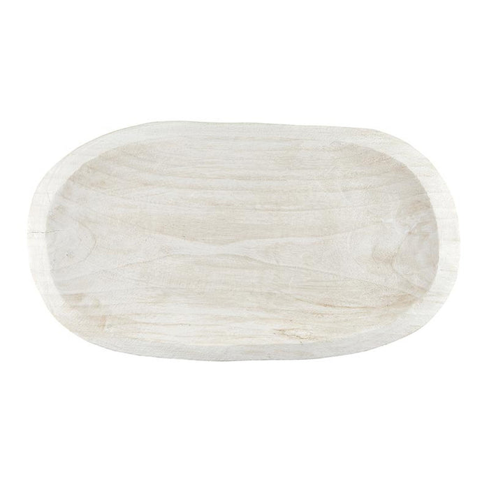 Paulownia Platter in White
