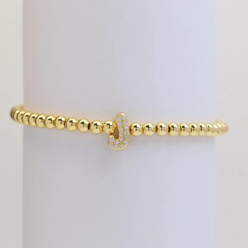 Pave Stretch Initial Bracelet