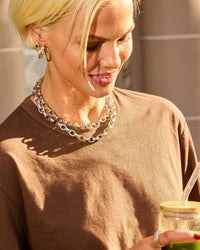 Ashley Chain Link Necklace in Two Toned