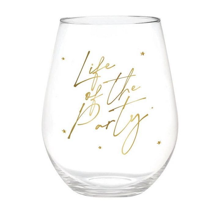 Jumbo Stemless Wine Glass - Life of the Party