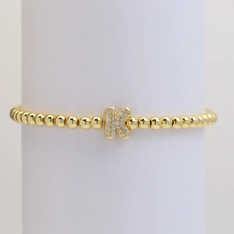 Pave Stretch Initial Bracelet