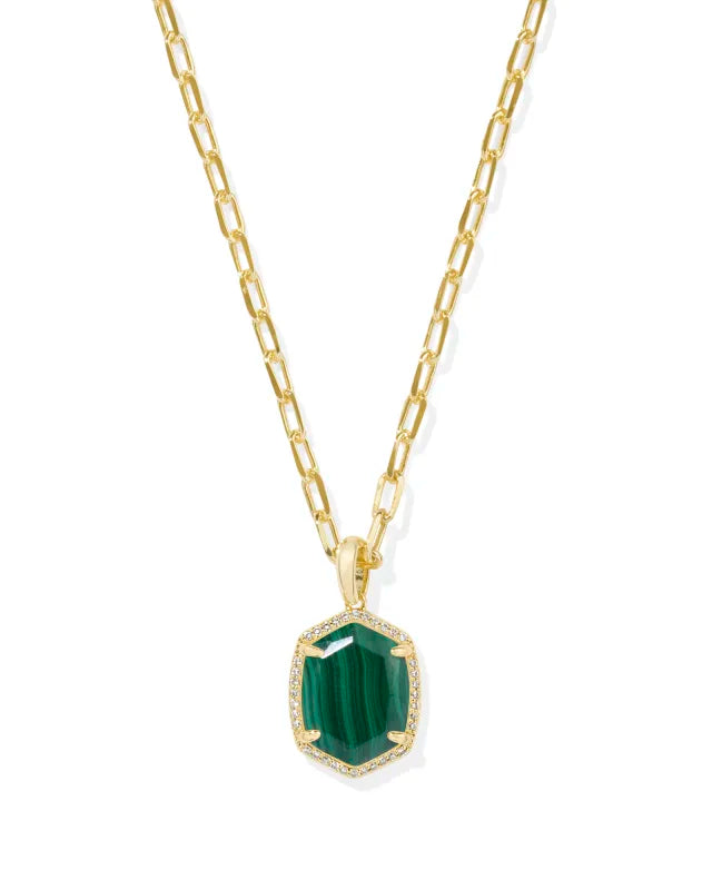 Daphne Gold Pave Pendant Necklace