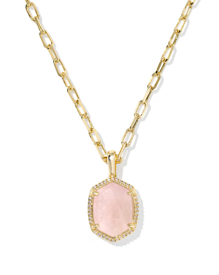 Daphne Pave Frame Pendant Necklace- Give Back Style