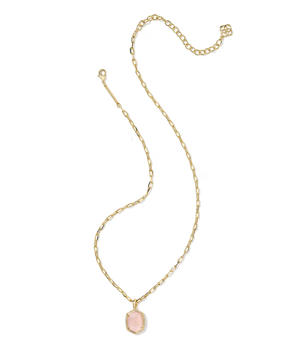 Daphne Pave Frame Pendant Necklace- Give Back Style